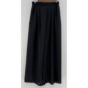 Vtg BCBG Sportswear High-Rise Wide Leg Lined Black Dress Pants Pants Sz 2 USA‎